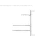 Wall column in chrome-plated brass Yauya