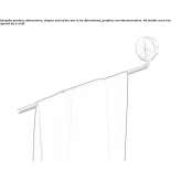 Swivel stainless steel towel rack Pianello