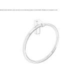 Pierścień na ręcznik z chromowanego mosiądzu Rauzan