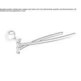 Swivel towel rail in chrome-plated brass Tahoka