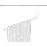 Swivel stainless steel towel rack Pianello