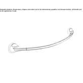 Wieszak na ręczniki z chromowanego mosiądzu Tahoka
