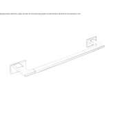 Towel rack in chrome-plated brass Amancio