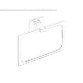 Towel ring in chrome-plated brass Amancio