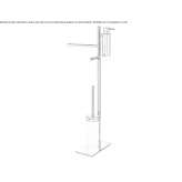 Floor column in chrome-plated brass Eberau