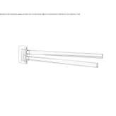 Swivel towel rail in chrome-plated brass Laroya