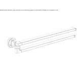 Swivel towel rail in chrome-plated brass Hirm