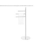 Free-standing towel rack in chrome-plated brass Yauya