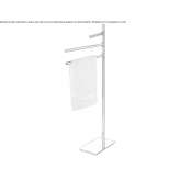 Swivel, standing towel rack in chrome-plated brass Eberau