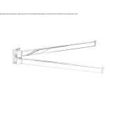 Swivel towel rail in chrome-plated brass Amancio