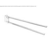 Swivel towel rail in chrome-plated brass Rauzan