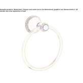 Mosiężny pierścionek na ręcznik z kryształami Swarovski® Yutsa