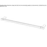Towel rack in chrome-plated brass Kasel