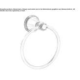 Mosiężny pierścionek na ręcznik z kryształami Swarovski® Yutsa