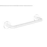 Metal towel rack/handle for a shower cabin Beuern
