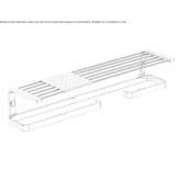 Chrome Plated Brass Towel Bar/Bathroom Wall Shelf Vezzano