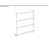 Electric, vertical towel warmer, mounted on the wall Harland
