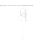 DK brass window handle on a rosette Hagfors