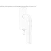 Window handle with lock and PVD finish Saladas