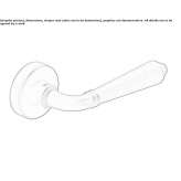 Klamka mosiężna na rozecie Ailoche