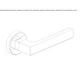 Brass door handle on a rosette Etxalar