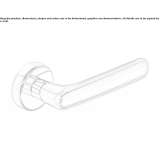 Brass door handle on a rosette Orgelet