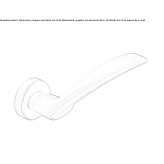 Brass door handle on a rosette Mahnomen