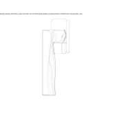 Brass window handle on the back plate Avonia