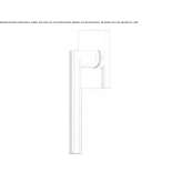 Brass window handle on a rosette Scranton