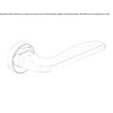 Brass door handle on a rosette Eisingen