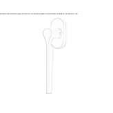 Mosiężna klamka okienna na rozecie Cazma