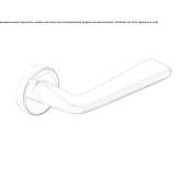 Brass door handle on a rosette Tesoco