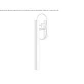 Steel window handle on a rosette Wallsee