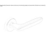 Brass door handle on a rosette Collaroy