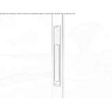 Recessed aluminum handle for glass doors Cricket