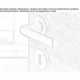 Aluminum handle on a rosette with a lock Lamoni