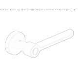 Brass door handle on a rosette Kadyy