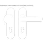 Powder-coated aluminum handle on the back plate Lyski