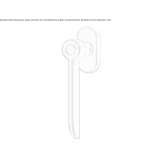 Brass window handle on a rosette Kadyy