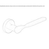 Brass door handle on a rosette Troia