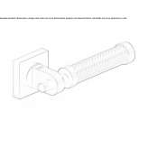 Brass door handle on a rosette Layo