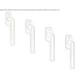 Window handle on a rosette Tosse