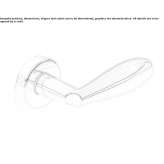 Brass door handle on a rosette Moyross