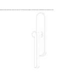 Brass window handle on the back plate Dugny