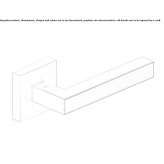 Klamka ze stali nierdzewnej na rozecie Kacice