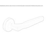 Klamka mosiężna na rozecie Arial