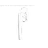 Brass window handle on a rosette Coity