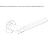 Brass door handle on a rosette Tilleur