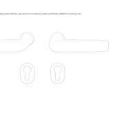 Powder-coated aluminum handle with a lock Lyski