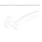 Brass door handle on a rosette Glenroy